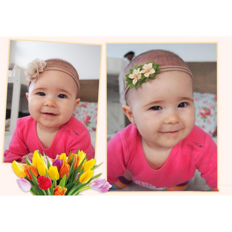 Handmade Toddler Knot Hair Band 3x//Set Newborn Baby Infant Girls Flower Headband