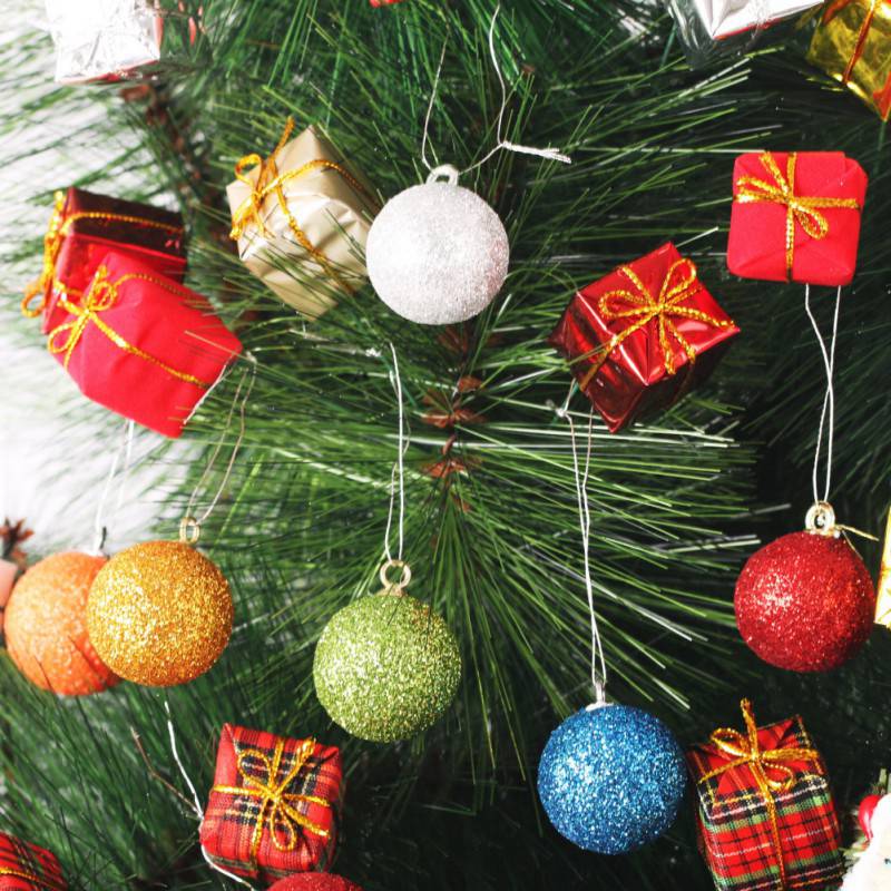 Glitter Bauble ▪ Tree Hanging Ball Garden Party Ornament Details about   12/24PCS 