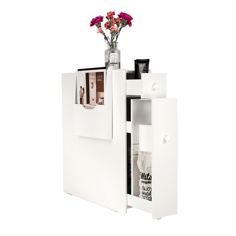 Modern Bathroom Cabinet Shelf Cupboard Storage Unit Standing