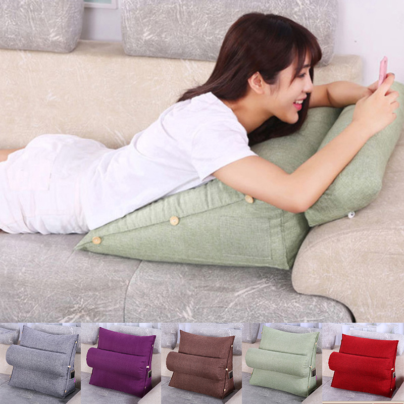 Adjustable Office Sofa Back Wedge Cushion Neck Rest Support Waist Chair Pillow 