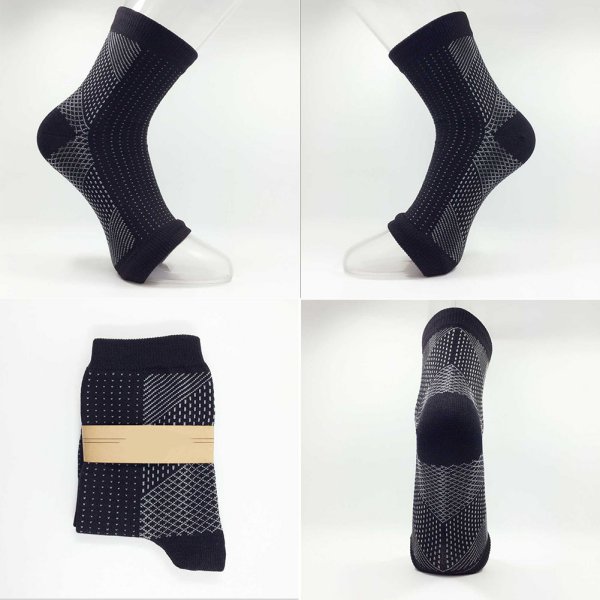 Open toe compression ankle socks for women