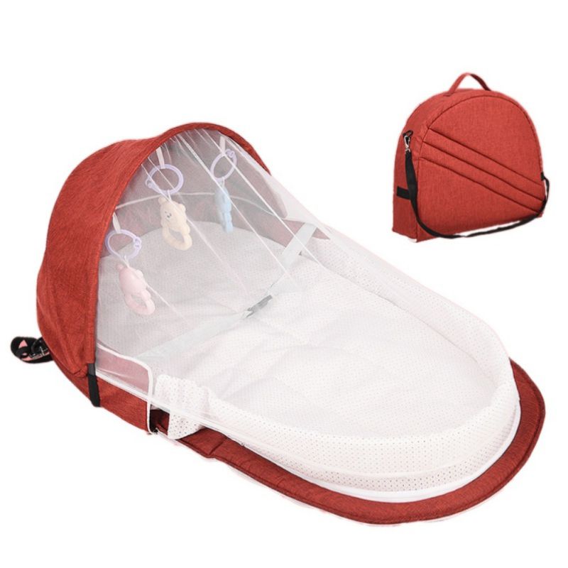 Люлька для новорожденного с москитной сеткой. Переносная кроватка для ребенка для путешествий. Складная люлька для путешествий. Детский мир Иркутск кроватка для путешествий.