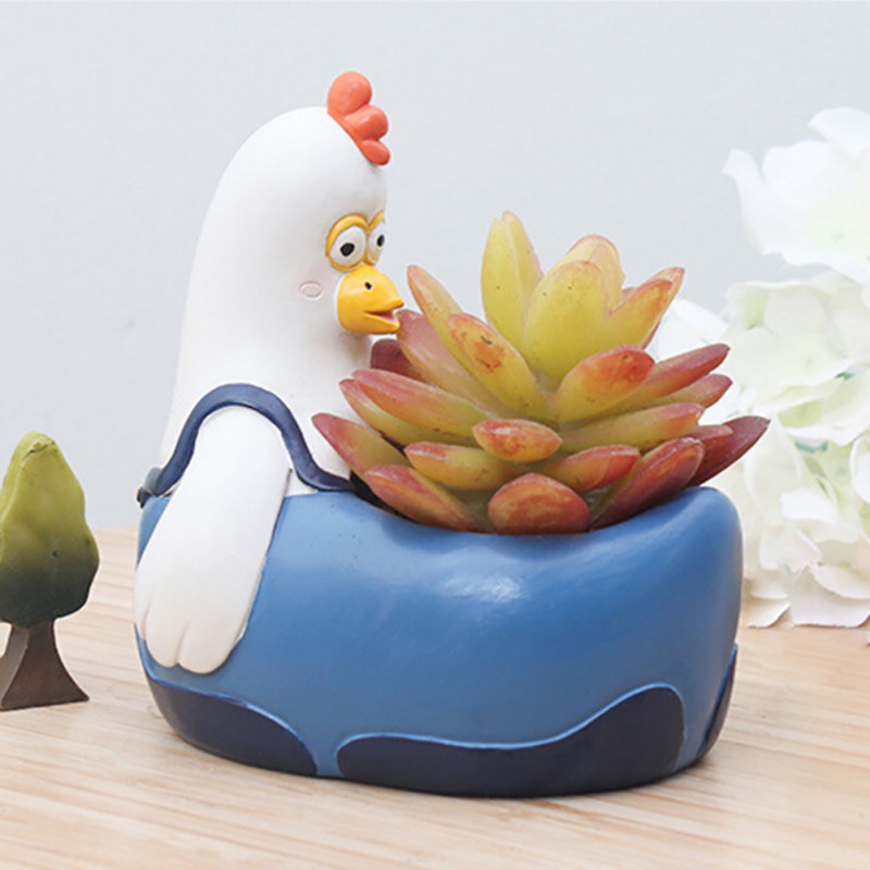 Succulent Plant Pot Cute Animal Flowerpot Home Garden Resin Plants Pot