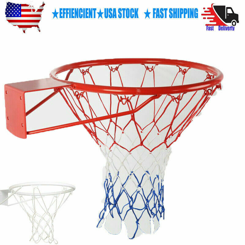 Wall Mounted Basketball Ring Rim Hoop Outdoor Indoor Hanging Basket